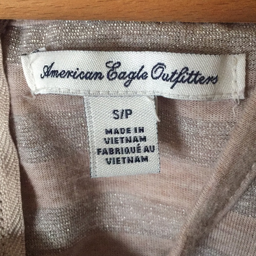 American Eagle metallic zipper back tank top - Picture 7 of 8